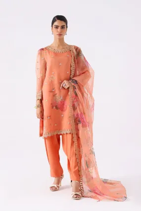 2-PC Organza Printed Shirt with Dupatta CMA-3-057