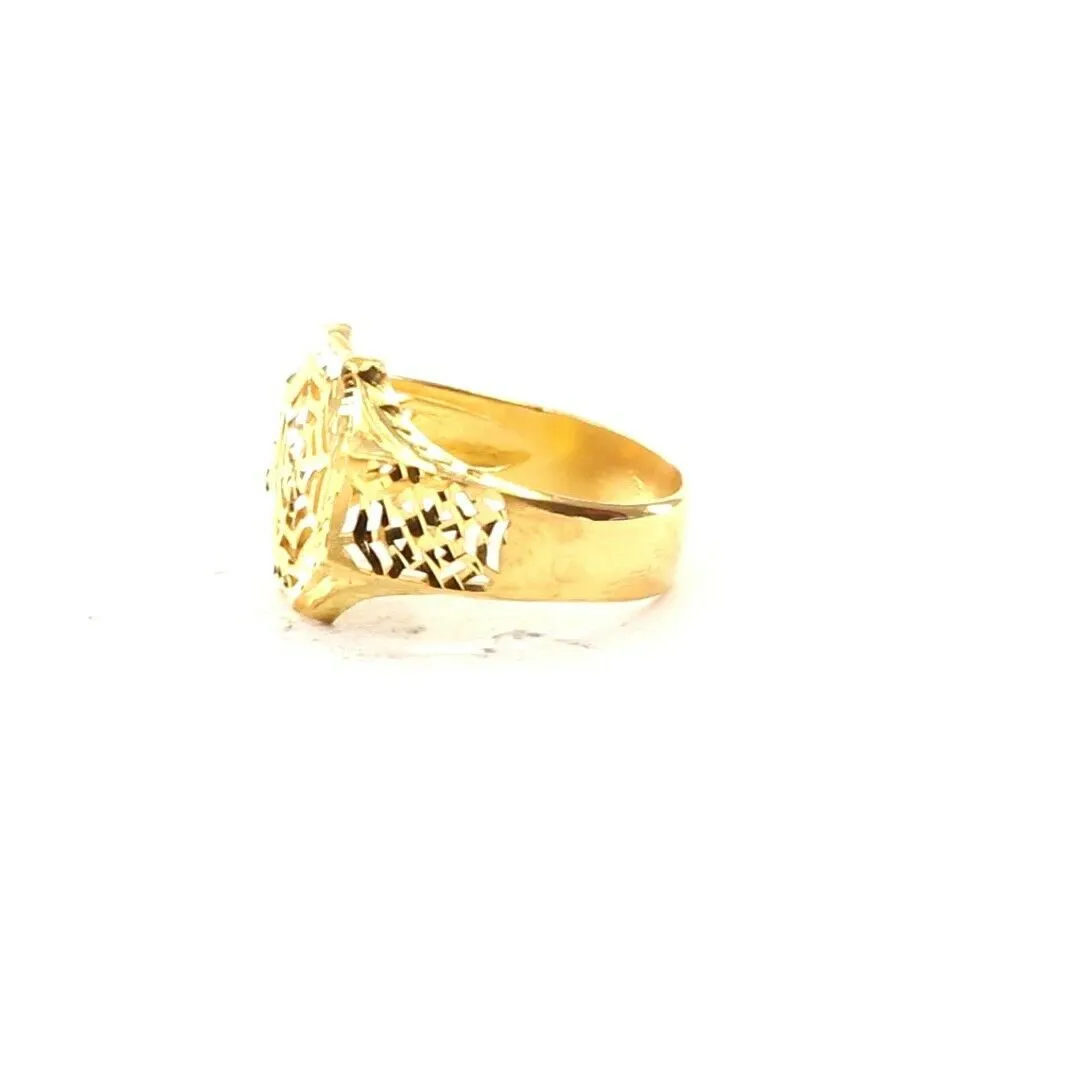 22k Gold Ring for Women - Elegant Classic Solid Band | Resizable - R2048MON