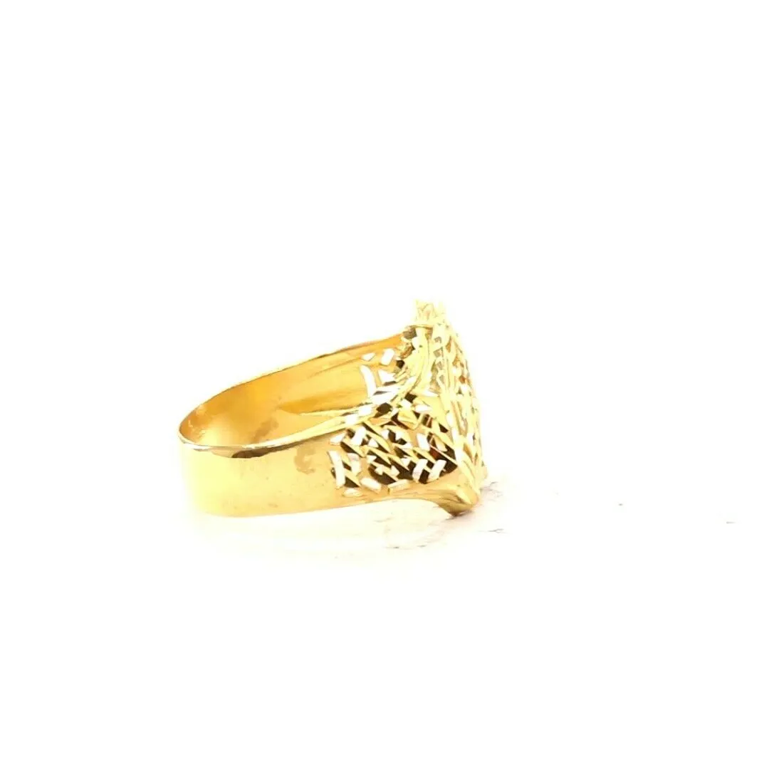 22k Gold Ring for Women - Elegant Classic Solid Band | Resizable - R2048MON