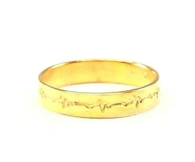 22k Ring Solid Gold ELEGANT Charm Ladies Band SIZE 11.25 RESIZABLE r2583mon