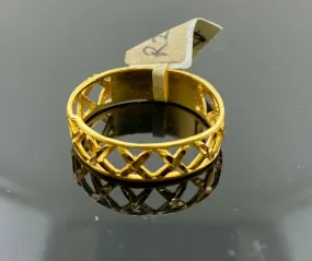 22k Ring Solid Gold ELEGANT Charm Ladies Band SIZE 11.5 RESIZABLE r2593mon