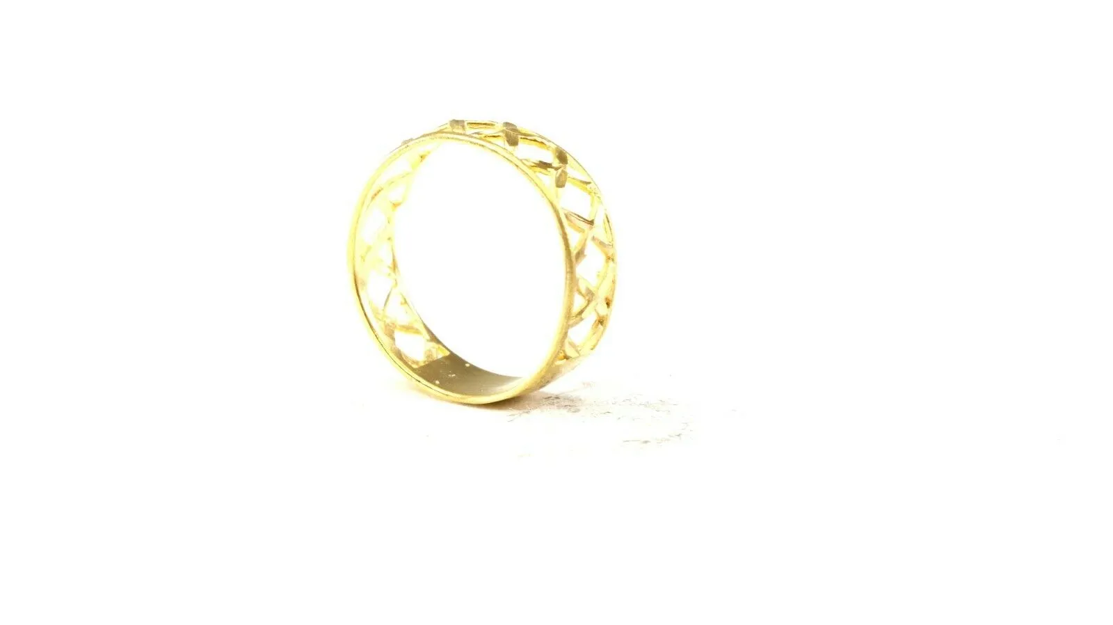 22k Ring Solid Gold ELEGANT Charm Ladies Band SIZE 11.5 RESIZABLE r2593mon