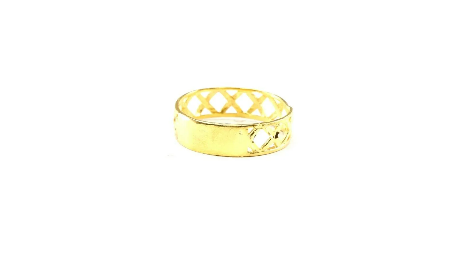 22k Ring Solid Gold ELEGANT Charm Ladies Band SIZE 11.5 RESIZABLE r2593mon