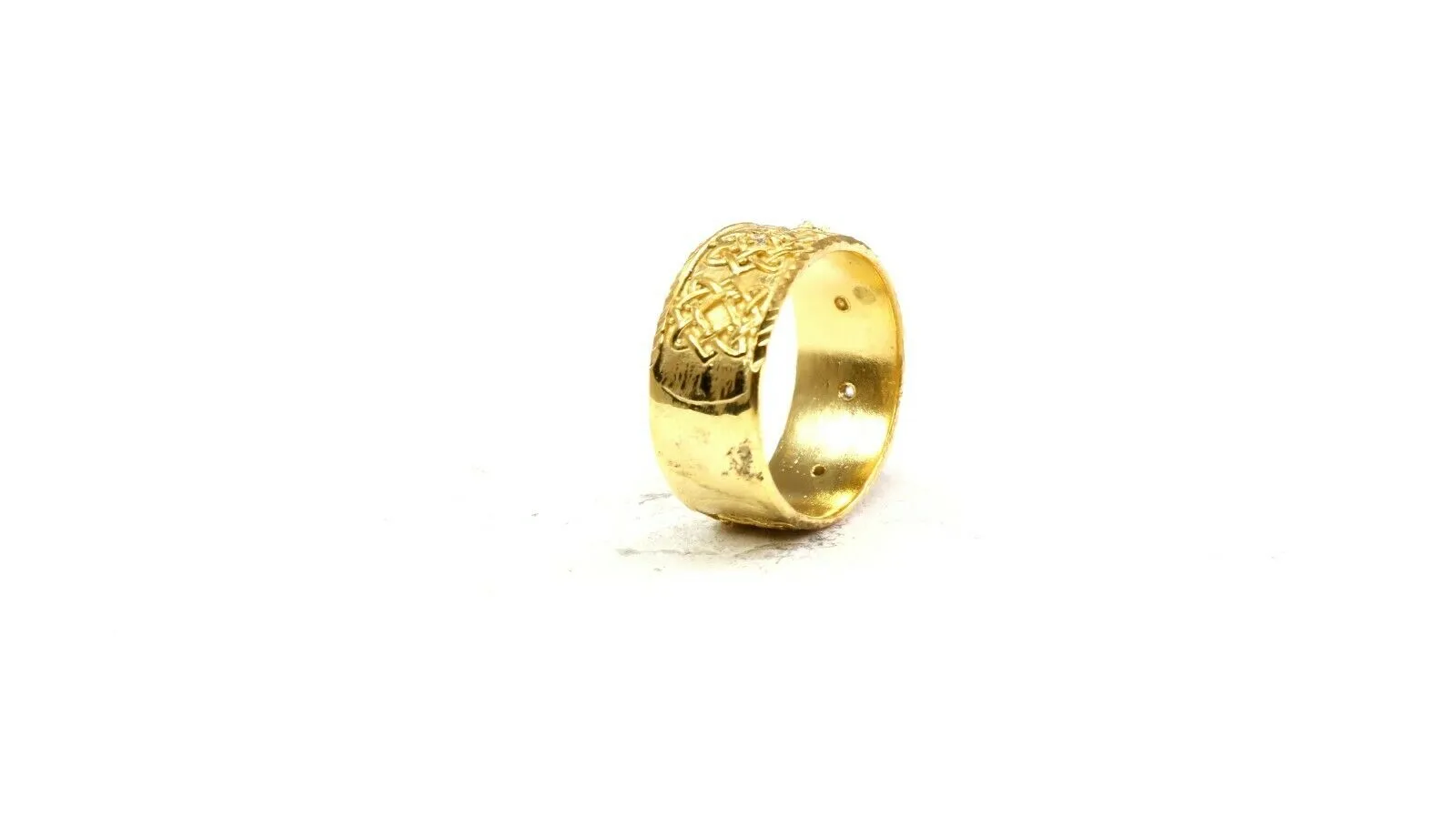 22k Ring Solid Gold ELEGANT Charm Ladies Band SIZE 7.25 RESIZABLE r2591mon