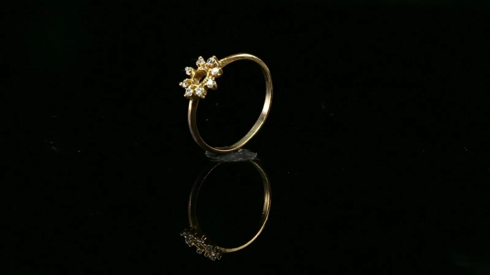 22k Ring Solid Gold ELEGANT Charm Ladies Band SIZE 7.5 RESIZABLE r2544mon