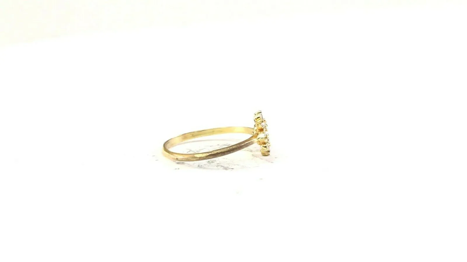 22k Ring Solid Gold ELEGANT Charm Ladies Band SIZE 7.5 RESIZABLE r2544mon