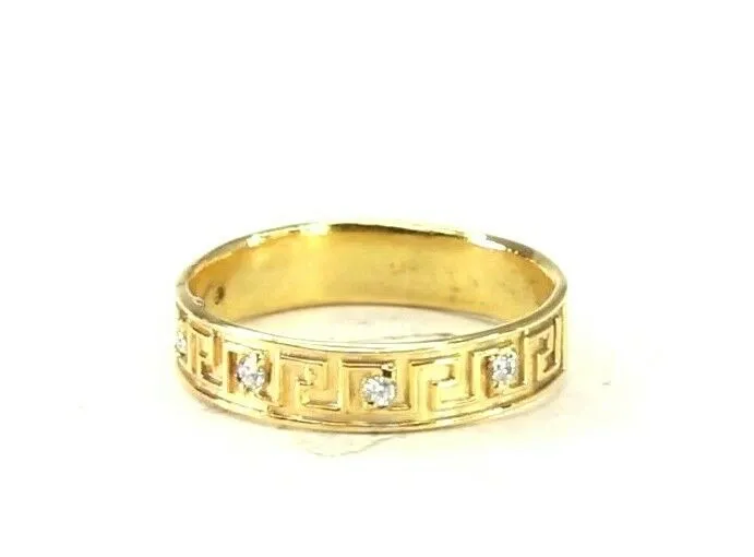 22k Ring Solid Gold ELEGANT Charm Ladies Band SIZE 7.5 RESIZABLE r2933mon