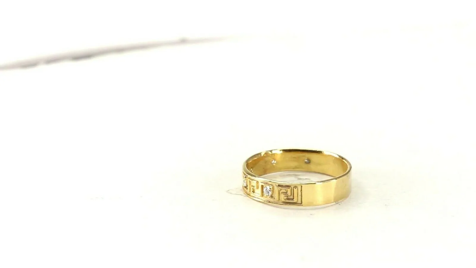 22k Ring Solid Gold ELEGANT Charm Ladies Band SIZE 7.5 RESIZABLE r2933mon