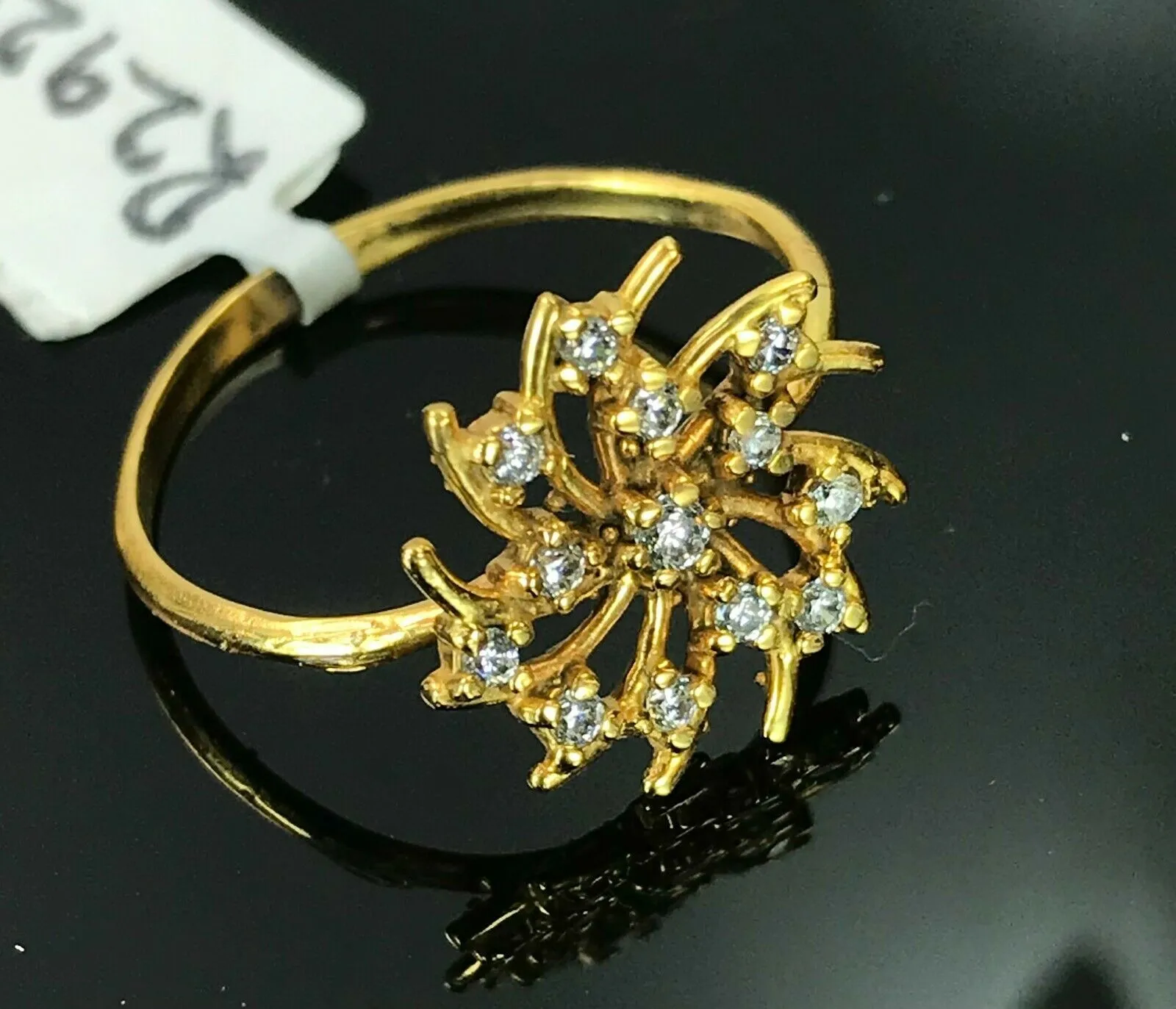 22k Ring Solid Gold ELEGANT Charm Ladies Band SIZE 8 RESIZABLE r2923mon