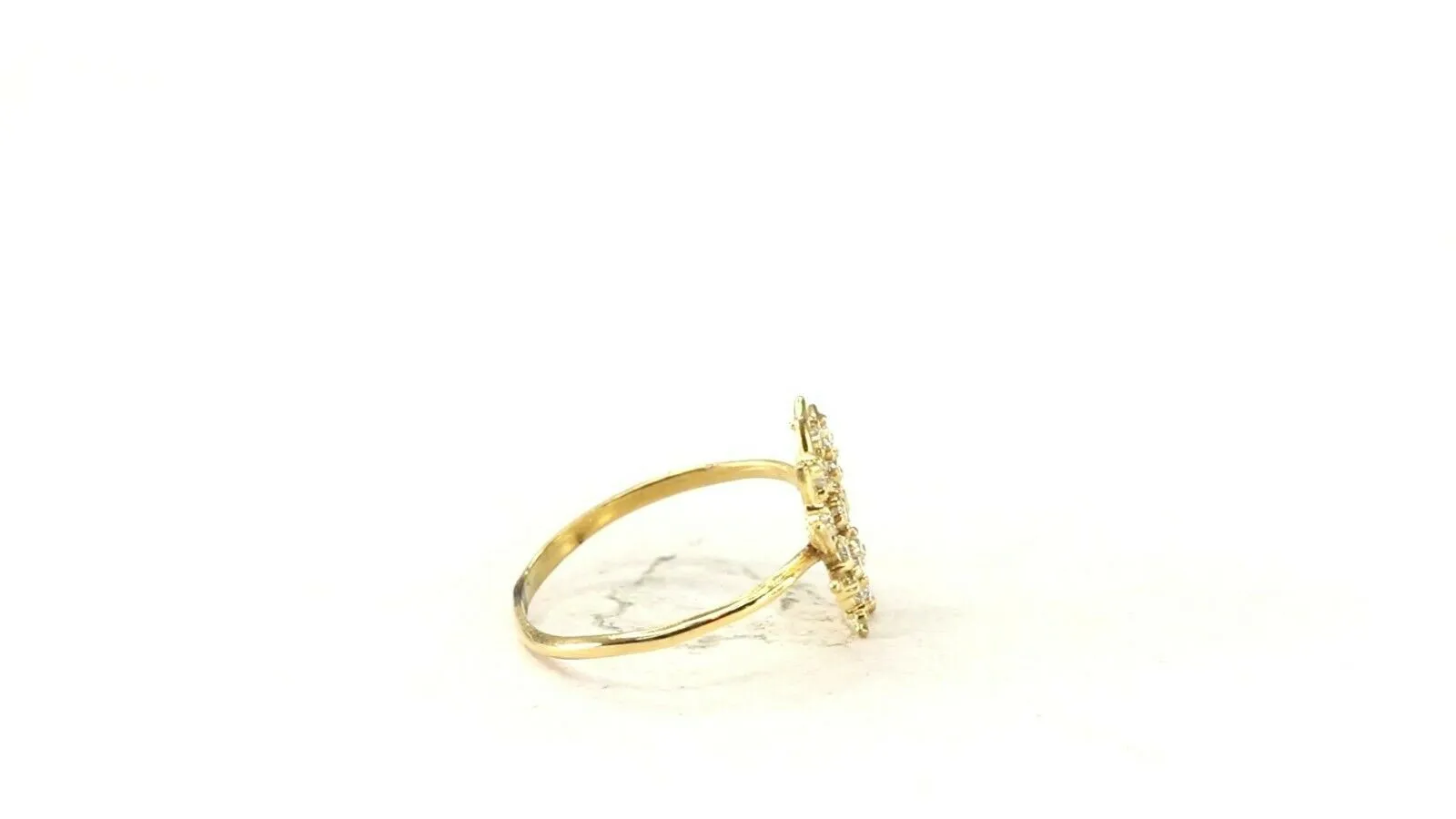 22k Ring Solid Gold ELEGANT Charm Ladies Band SIZE 8 RESIZABLE r2923mon