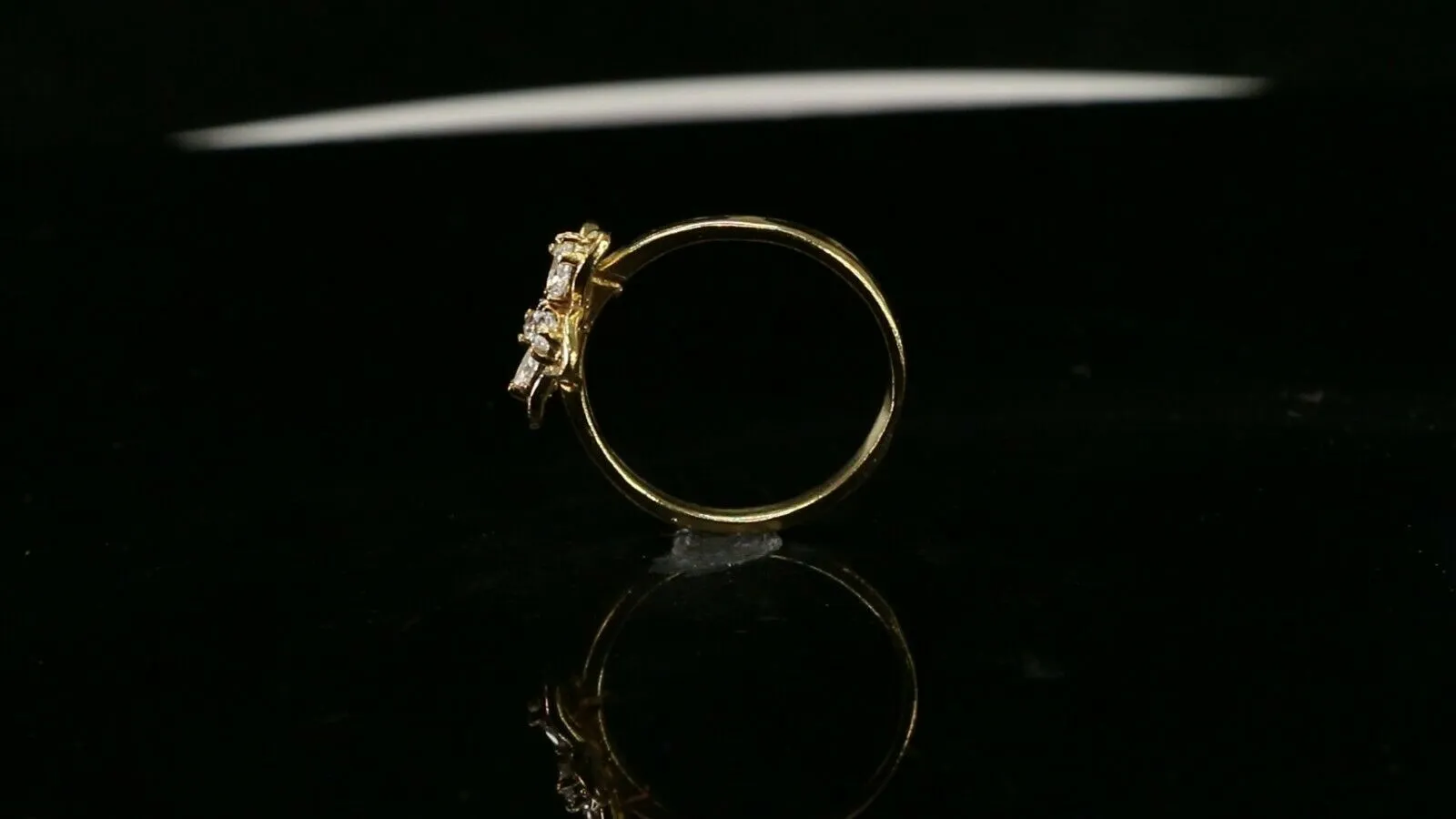 22k Ring Solid Gold ELEGANT Charm Ladies Ring SIZE 7.5 RESIZABLE r2931mon