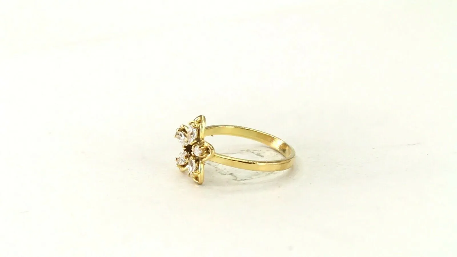 22k Ring Solid Gold ELEGANT Charm Ladies Ring SIZE 7.5 RESIZABLE r2931mon