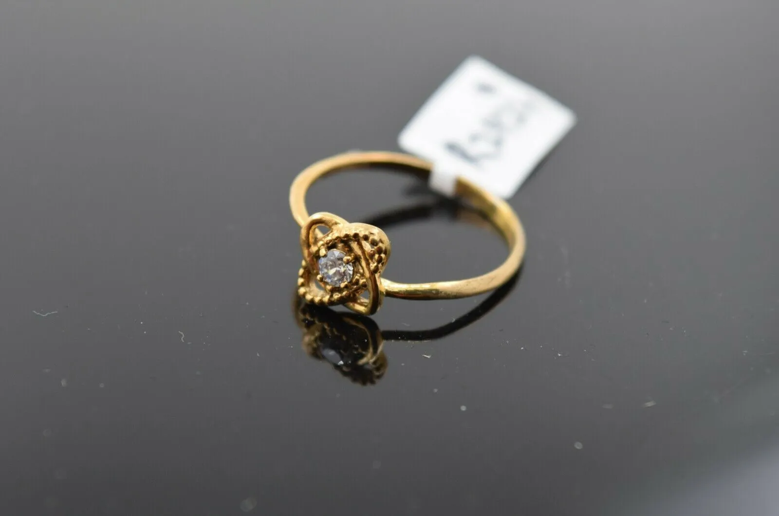 22k Ring Solid Gold ELEGANT Charm Ladies RIng SIZE 8 RESIZABLE r2924mon