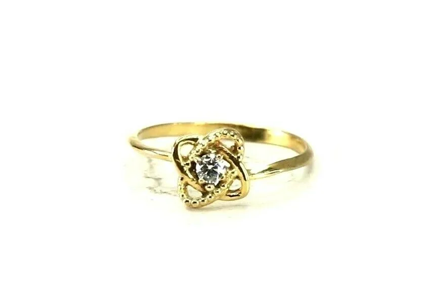 22k Ring Solid Gold ELEGANT Charm Ladies RIng SIZE 8 RESIZABLE r2924mon