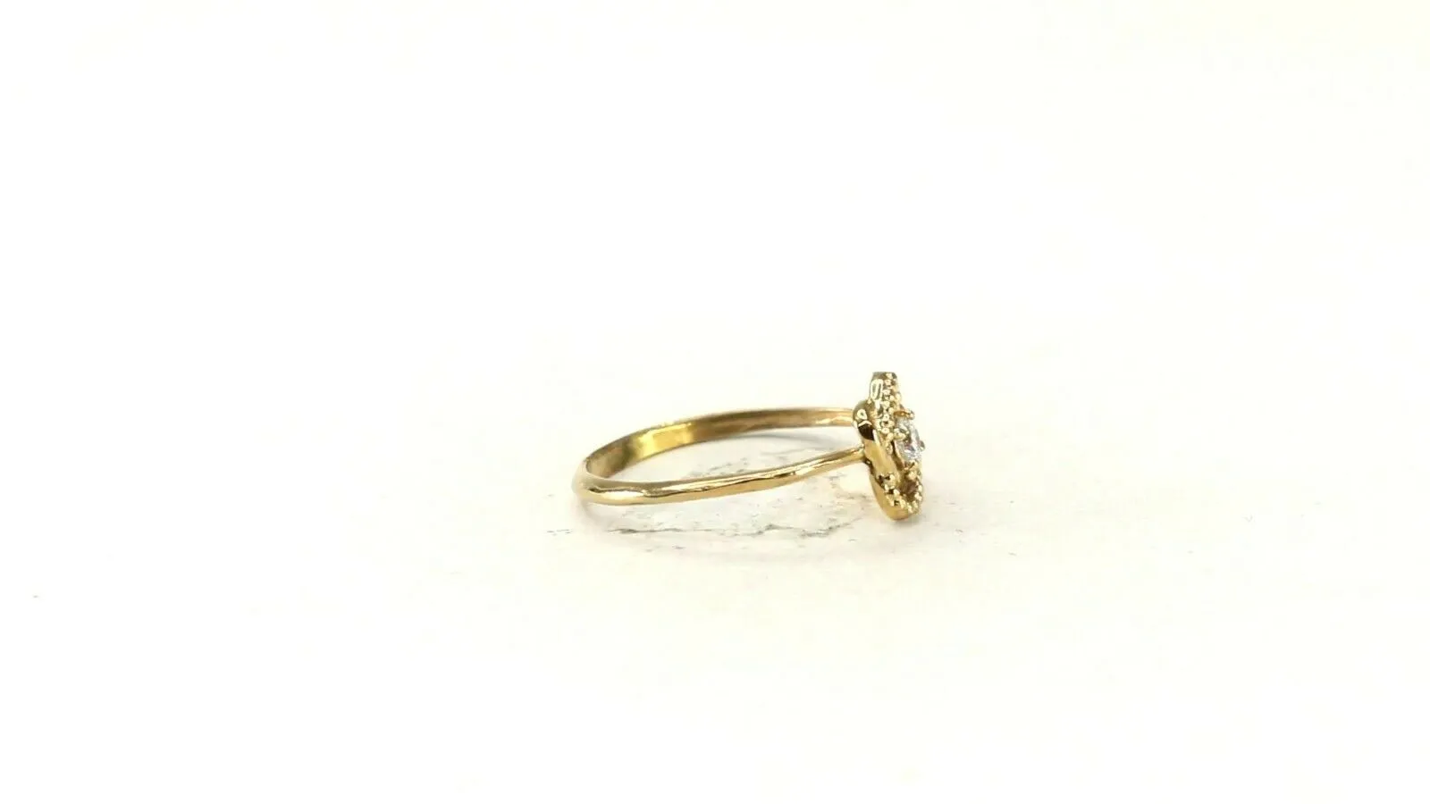 22k Ring Solid Gold ELEGANT Charm Ladies RIng SIZE 8 RESIZABLE r2924mon