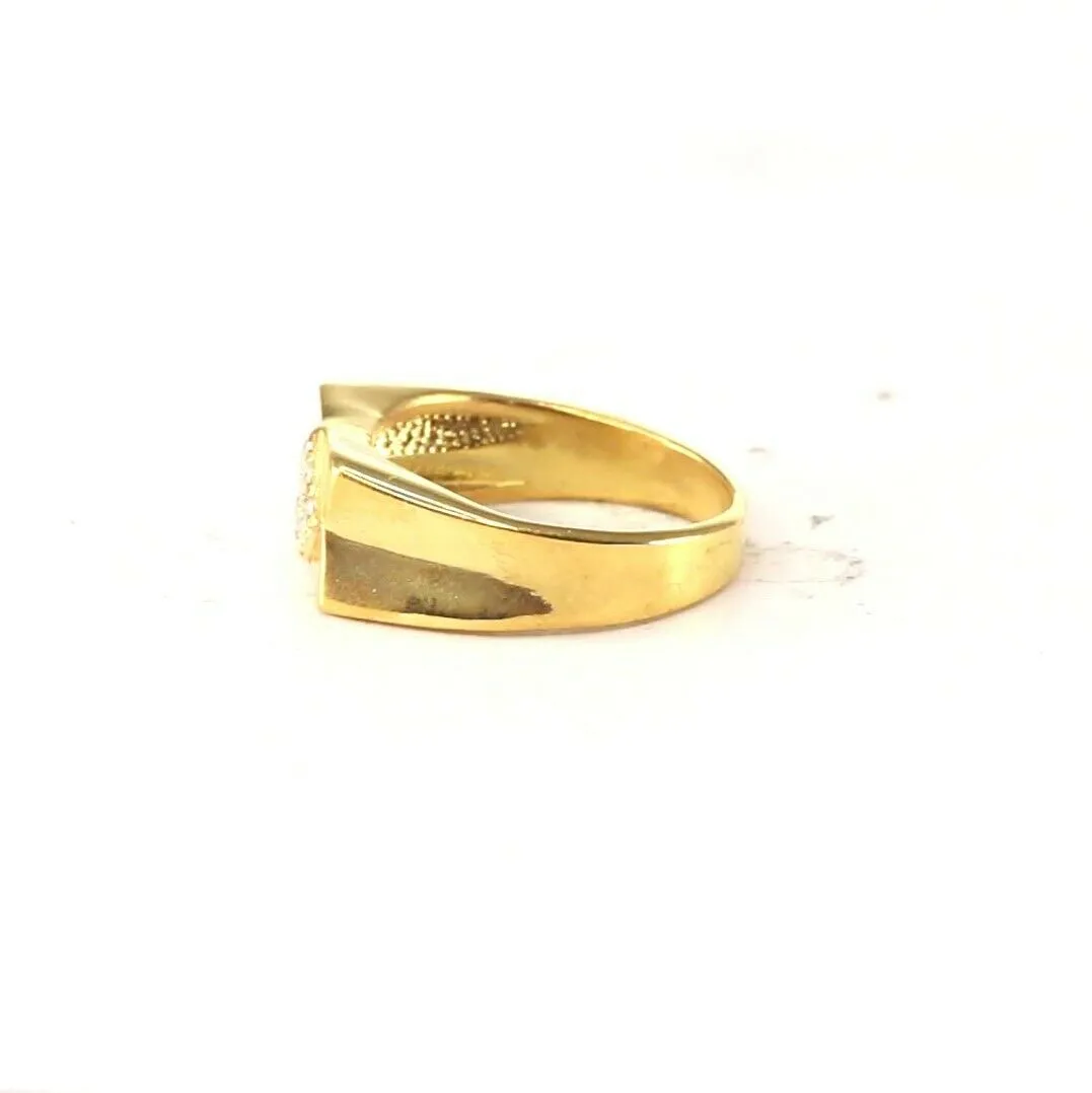 22k Ring Solid Gold ELEGANT Charm Ladies Simple Ring SIZE 8 RESIZABLE r2091