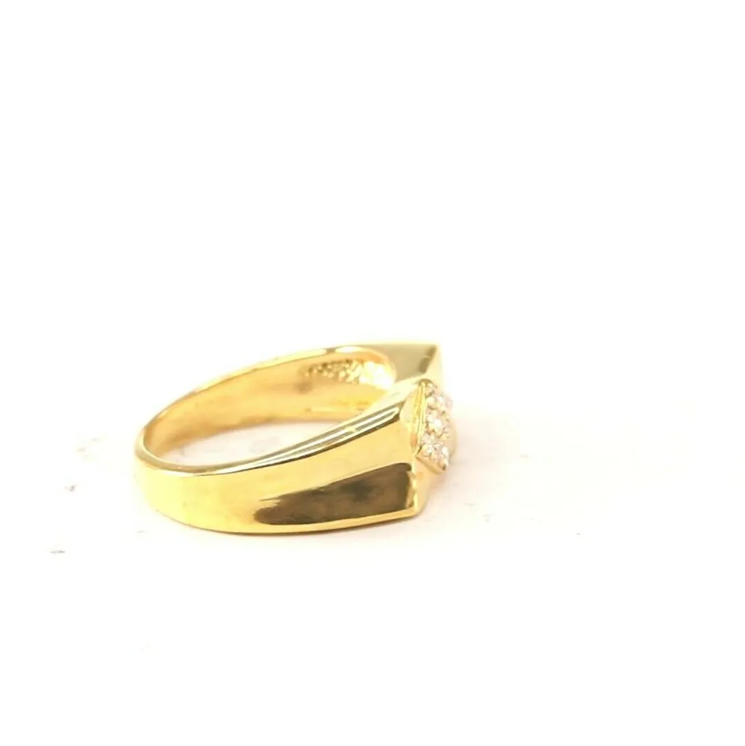 22k Ring Solid Gold ELEGANT Charm Ladies Simple Ring SIZE 8 RESIZABLE r2091