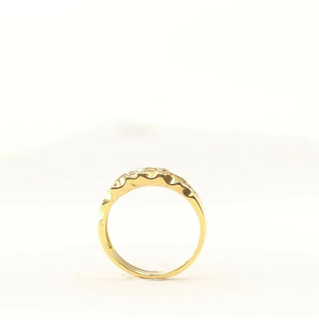 Solid Gold Channel Band Ring - Elegant Ladies' Jewelry Size 7.75 (Resizable)