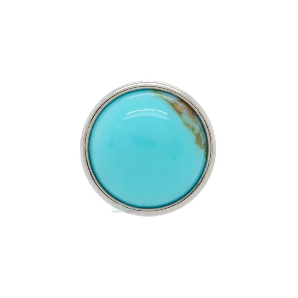 4mm Bezel-Set Natural Stone Cabochon on Flatback