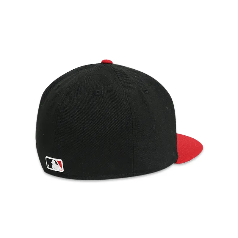 Cincinnati Reds Men's Black Fitted Hat;