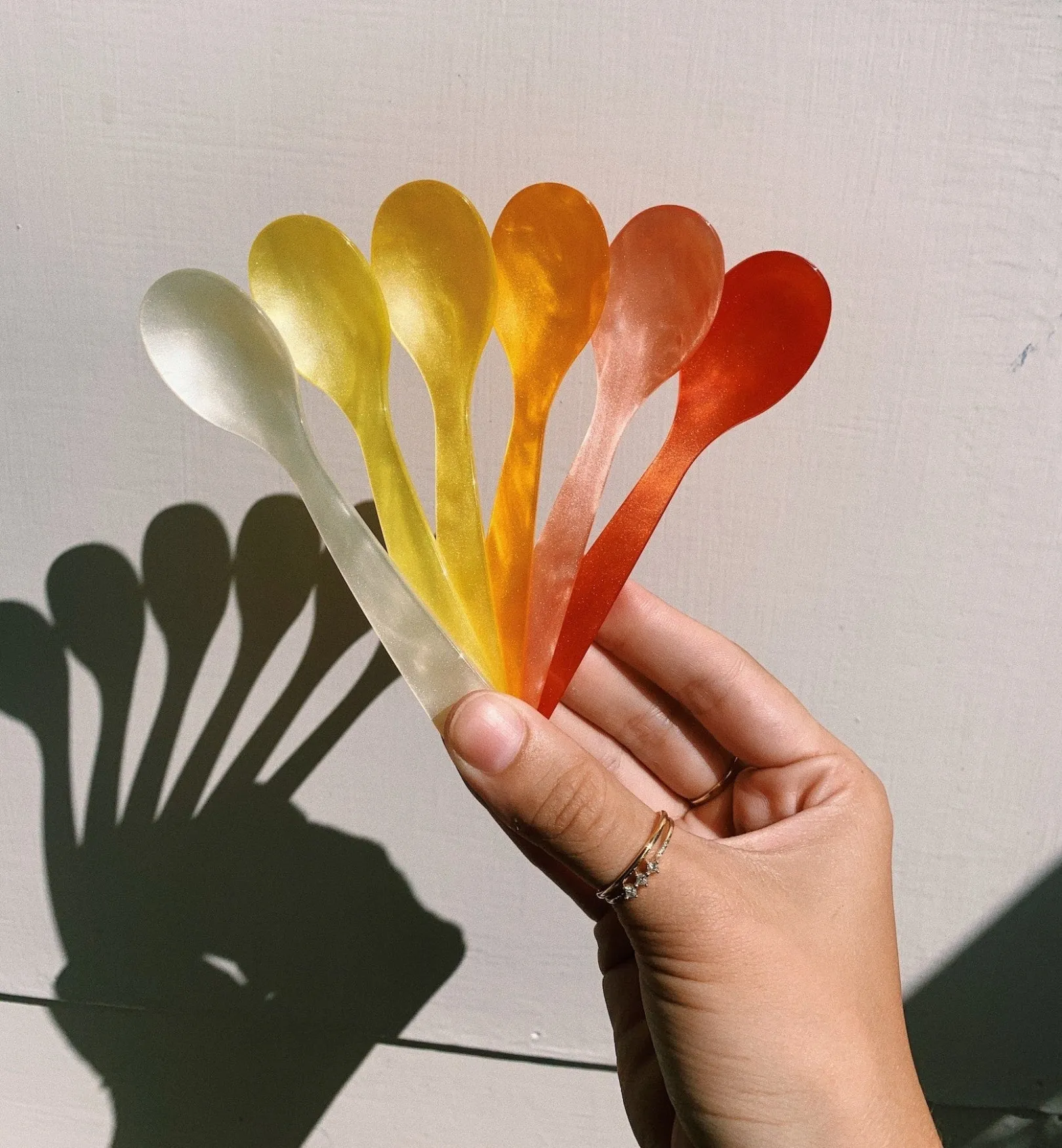 Acrylic Yellow Spoon Set