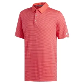 adidas Climachill Tonal Stripe Polo Shirt - Red