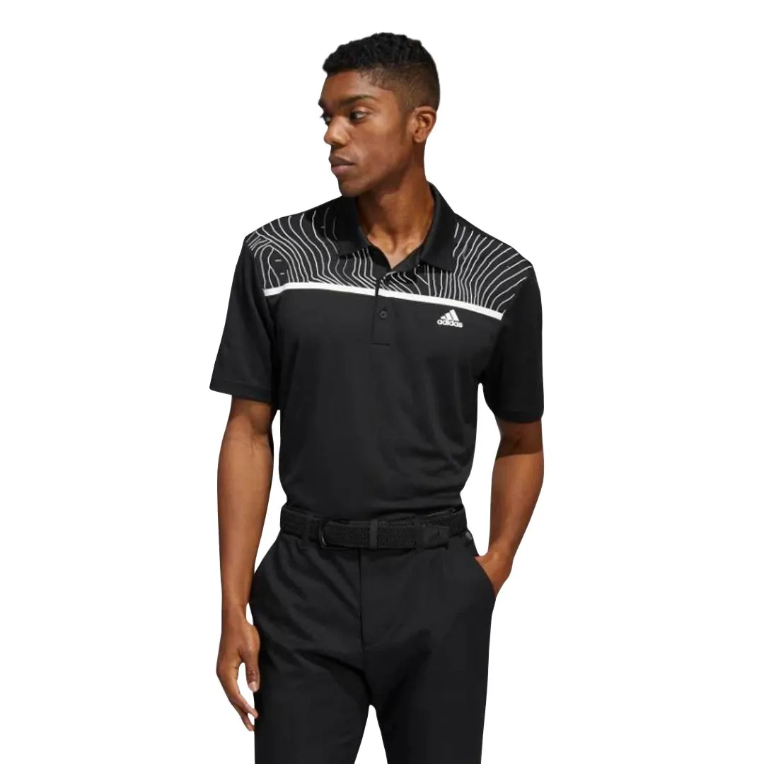 Men's Core Chest Print Polo (HF9158) by adidas