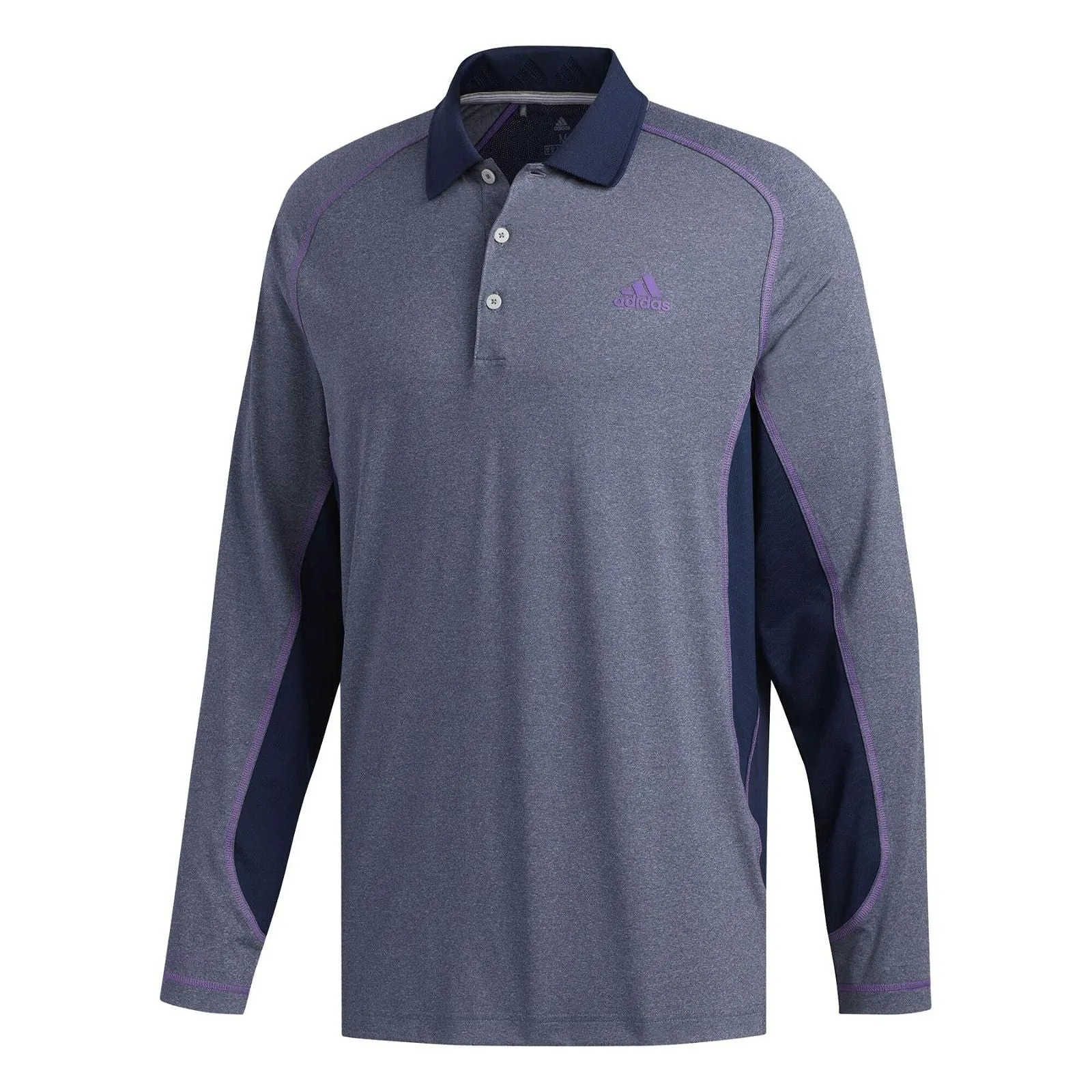 adidas Ultimate Climacool Solid Long Sleeved Polo Shirt - Navy