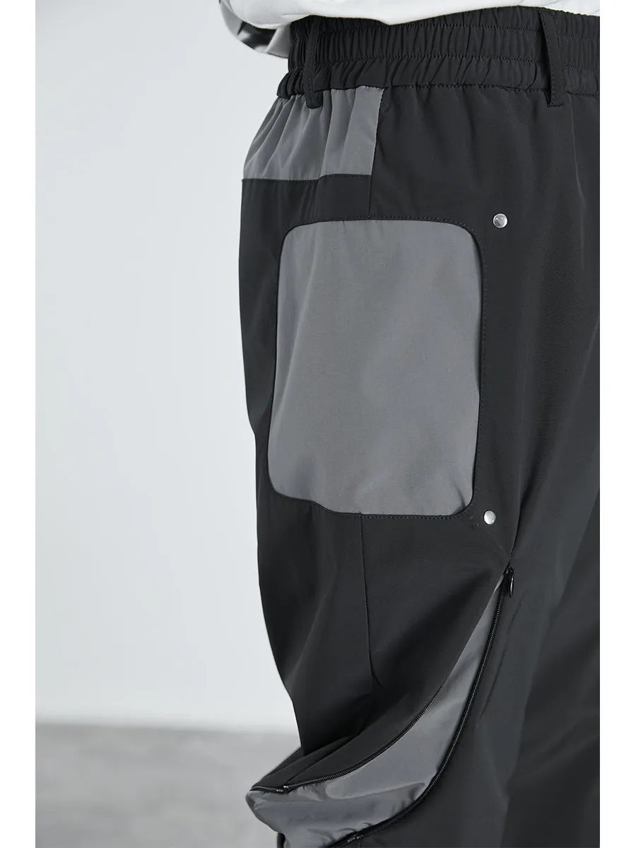 Adjustable Stitched Flared Trousers