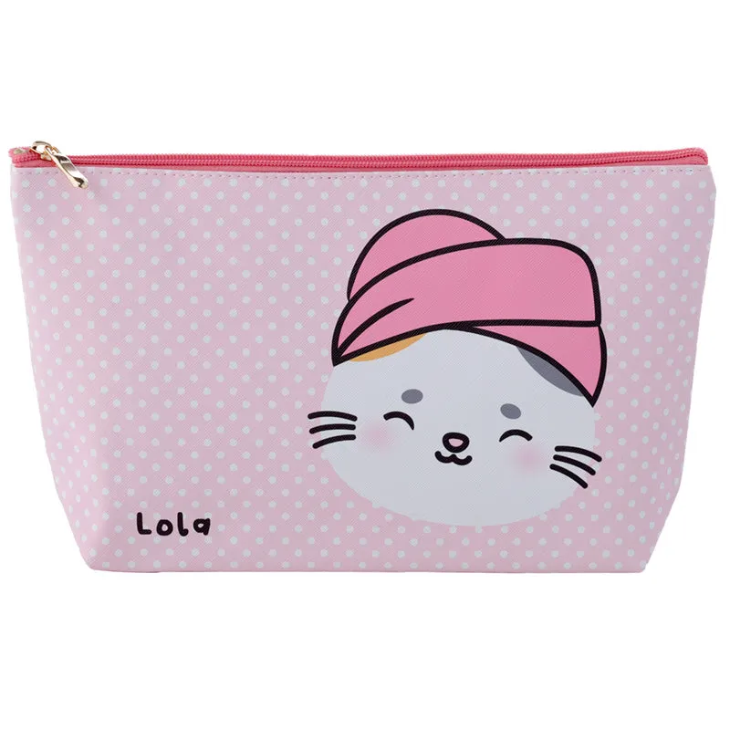 Adoramals Lola Cat Large PVC Toiletry Makeup Wash Bag - BAG198L