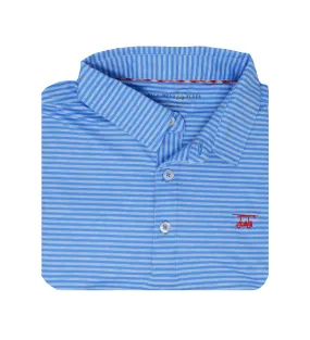 Albatross Polo Shirt - Heather Bell with Regatta Stripes