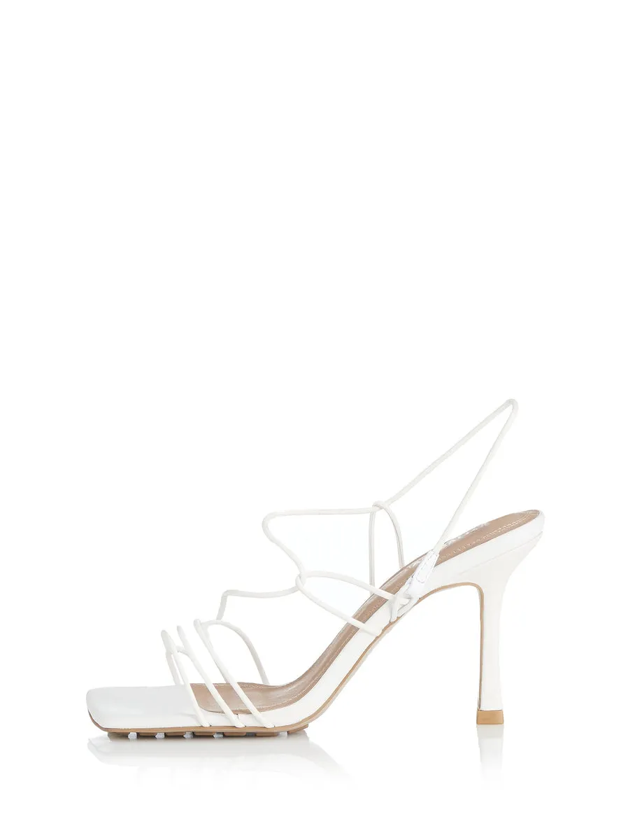 Alias Mae WOMENS LEYLA LEATHER HEELS - IVORY