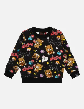 Allover KIZZU Crews Graphic Print Regular Fit Sweatshirt