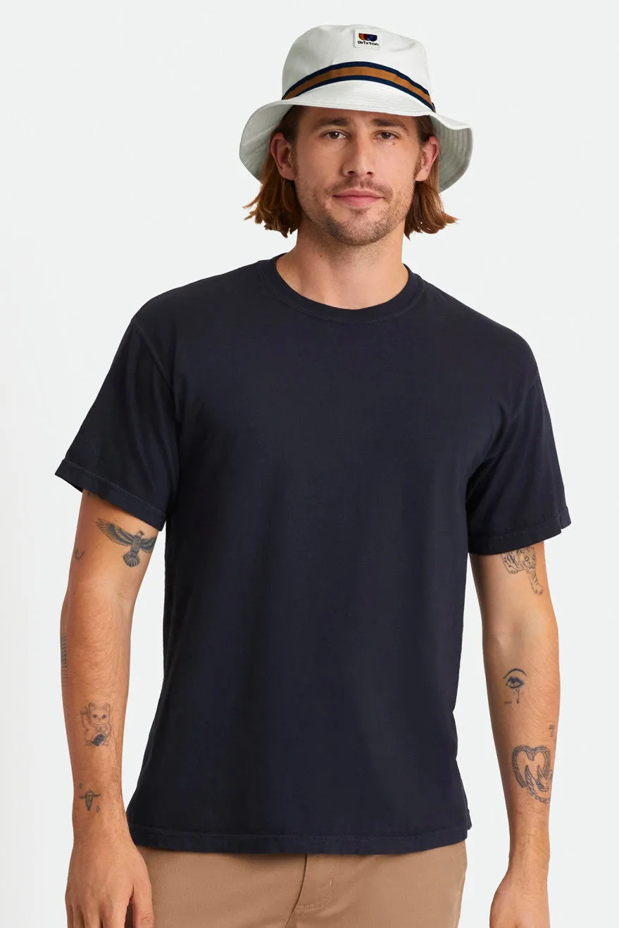 Alton Packable Bucket Hat - Off White/Washed Navy