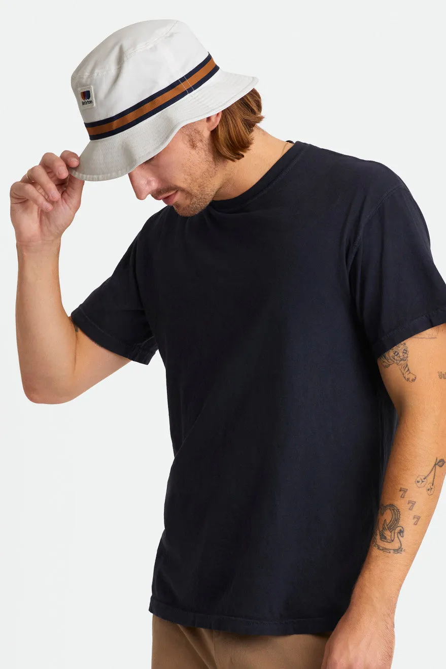 Alton Packable Bucket Hat - Off White/Washed Navy