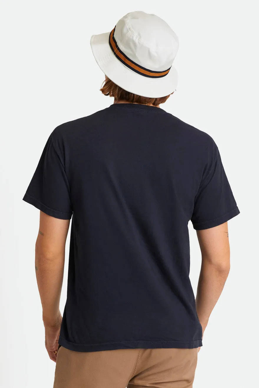 Alton Packable Bucket Hat - Off White/Washed Navy