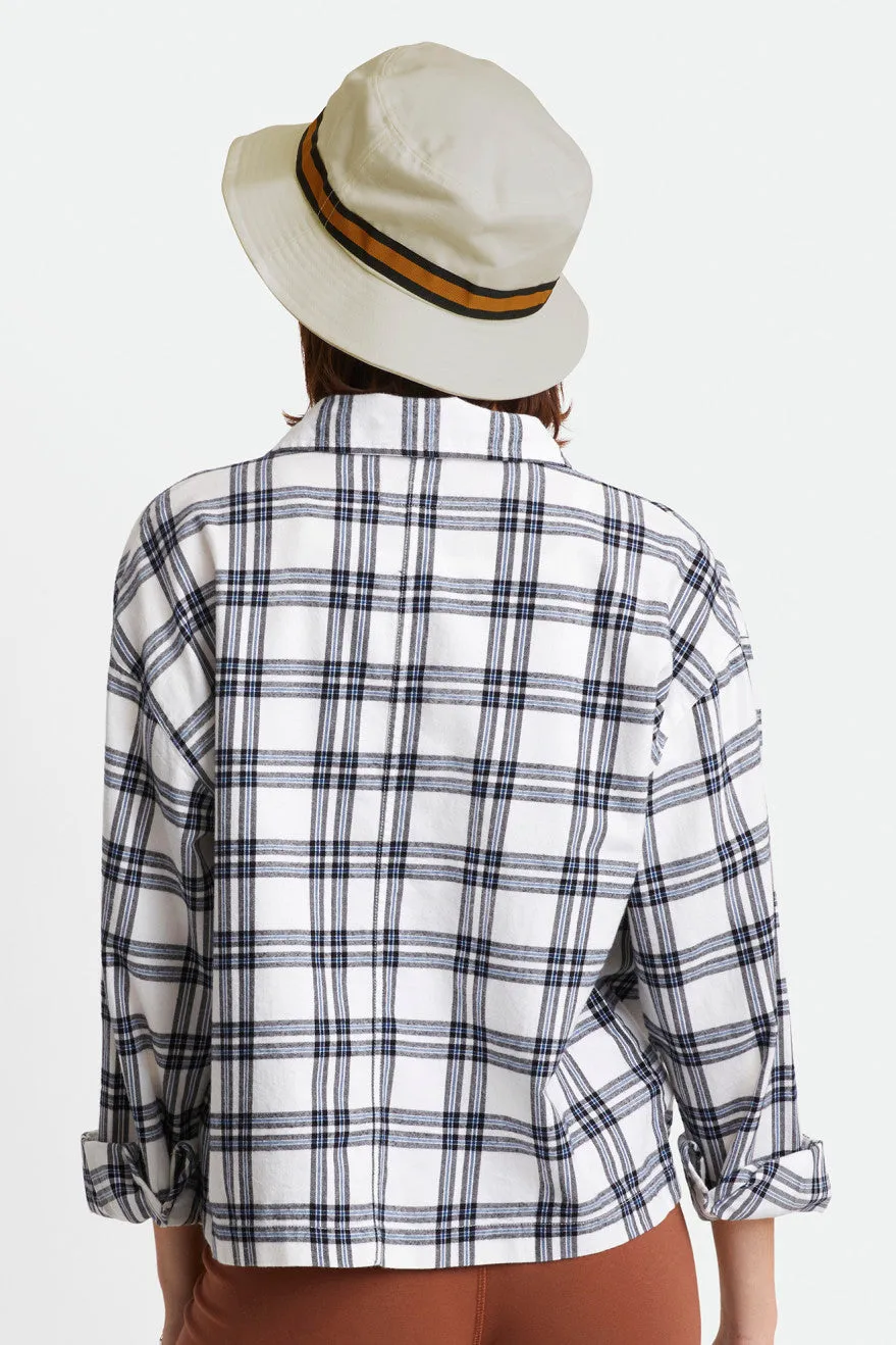 Alton Packable Bucket Hat - Off White/Washed Navy