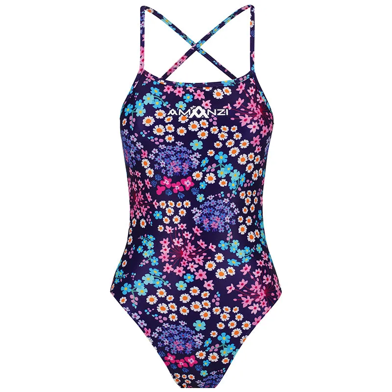 Amanzi - Daisyscape Ladies Tie Back One Piece