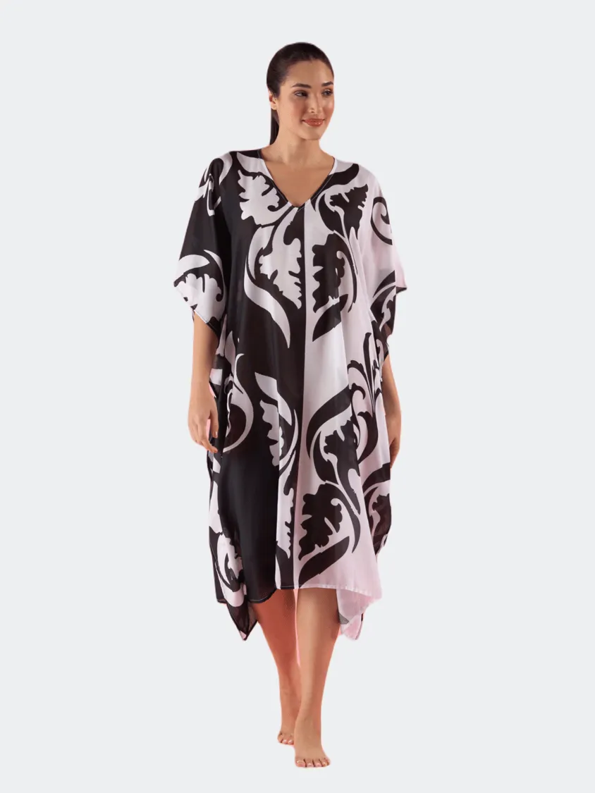 Amelie Kaftan Women Beach Dress Black/White