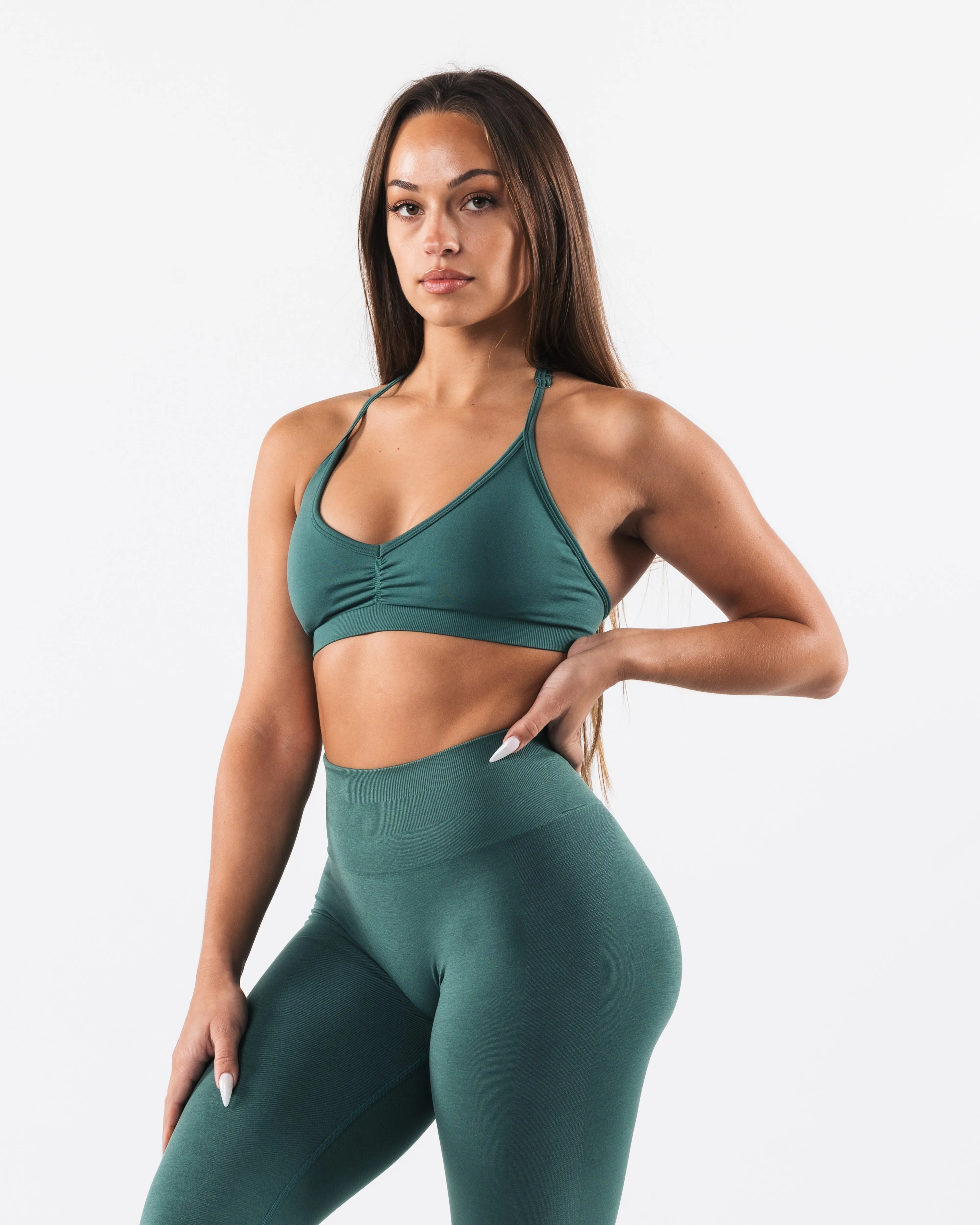 Amplify Sage Halter Bra