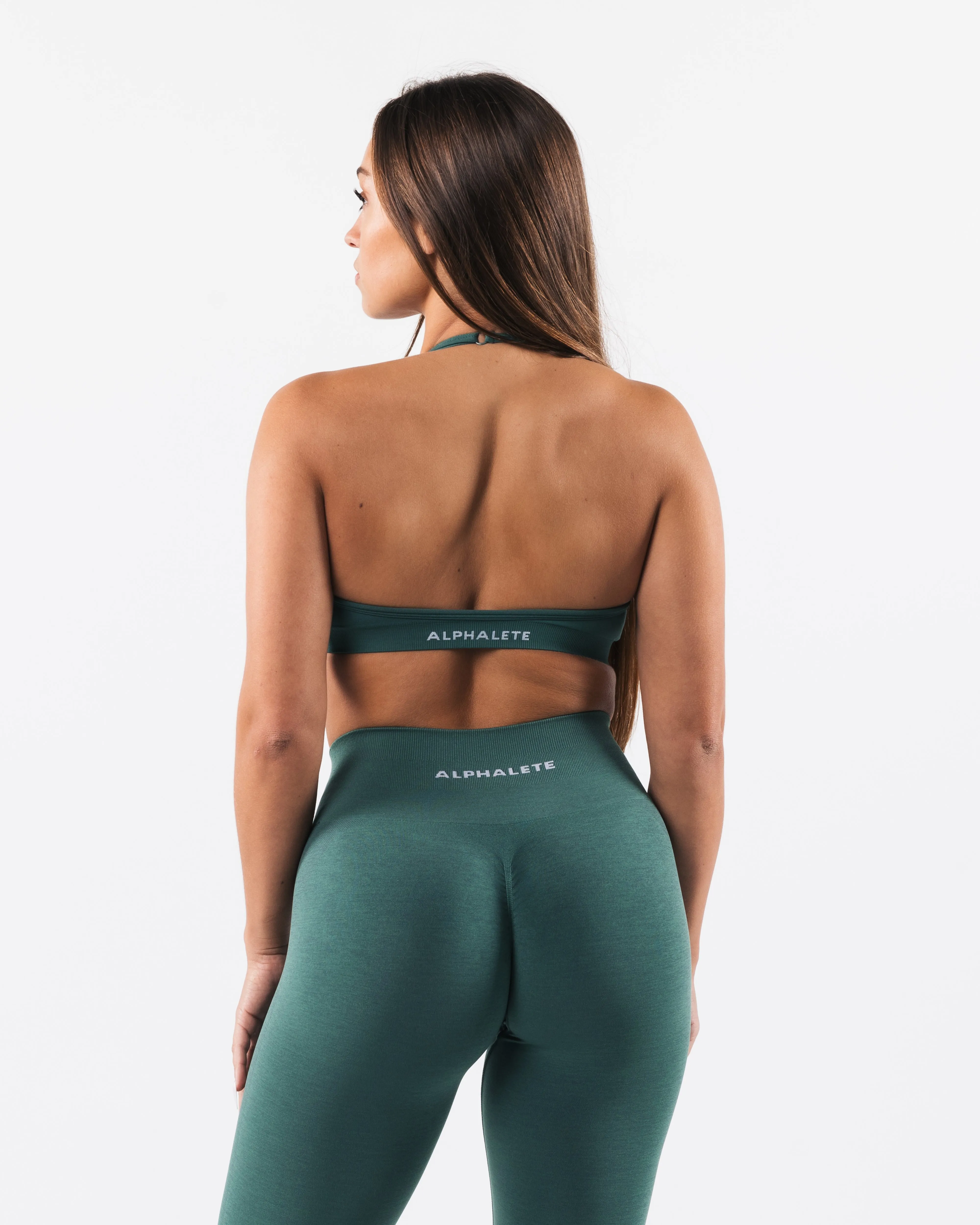 Amplify Sage Halter Bra