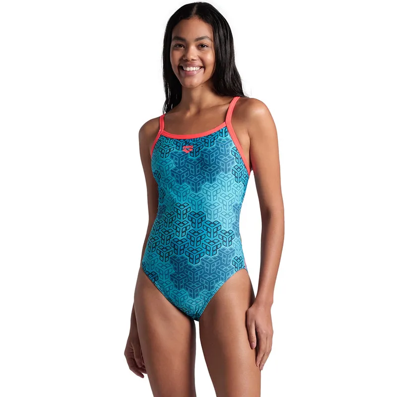 Arena - Camo Kikko Challenge Back Ladies Swimsuit - Red/Multi