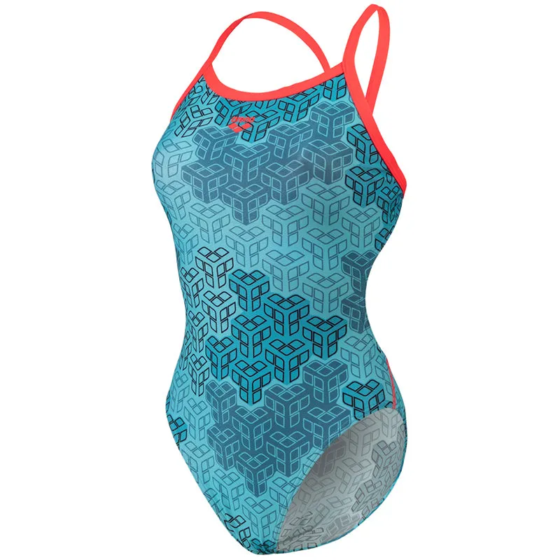 Arena - Camo Kikko Challenge Back Ladies Swimsuit - Red/Multi