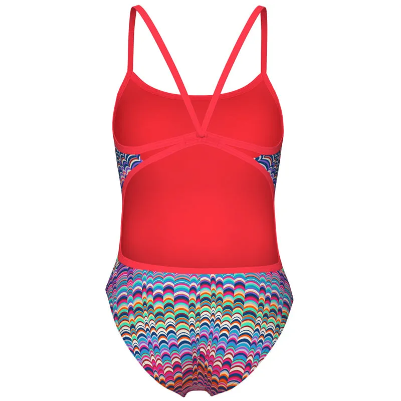 Arena - Ondulation Lace Back Ladies Swimsuit - Violet/Coral