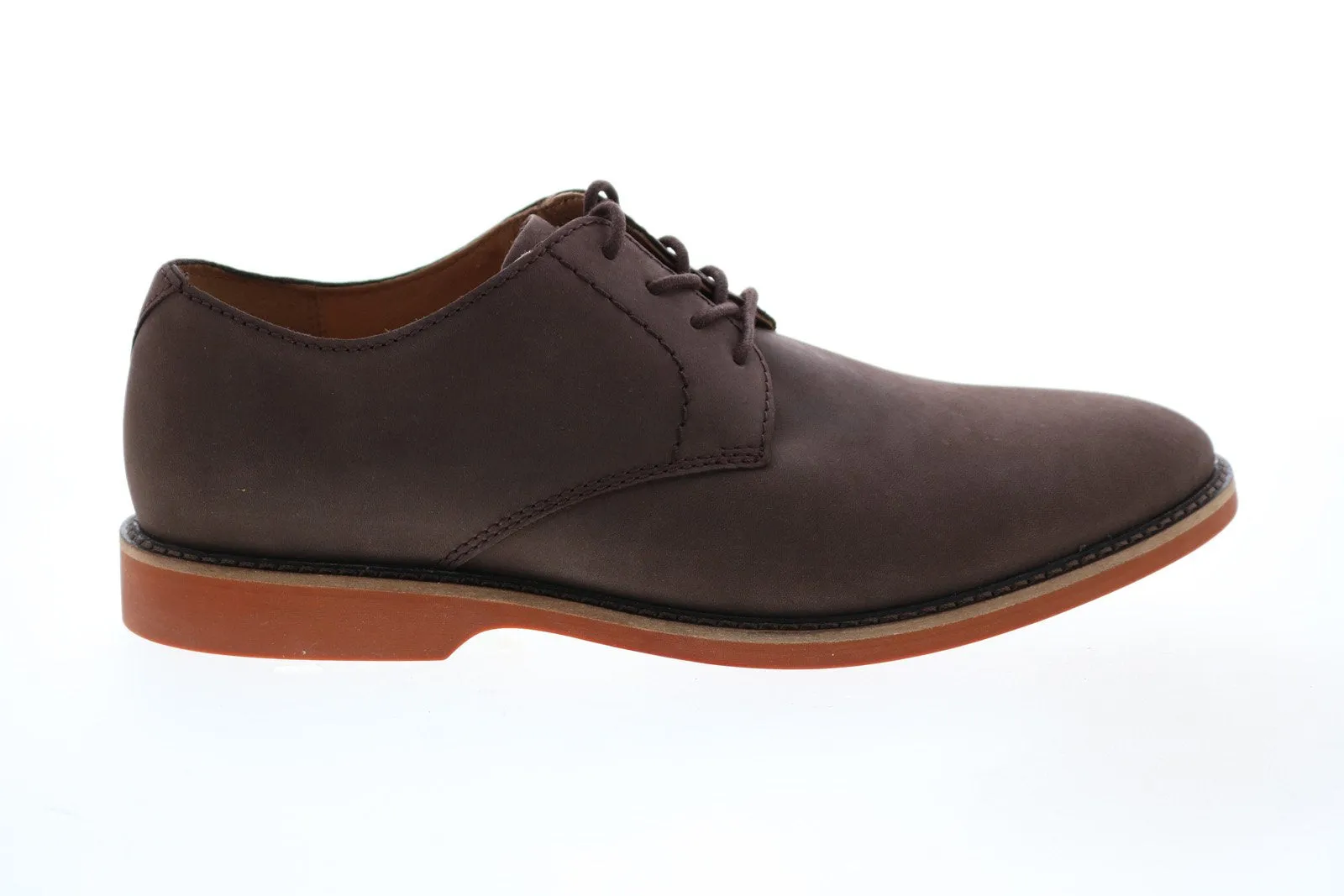 Atticus Lace Mens Brown Nubuck Plain Toe Oxfords