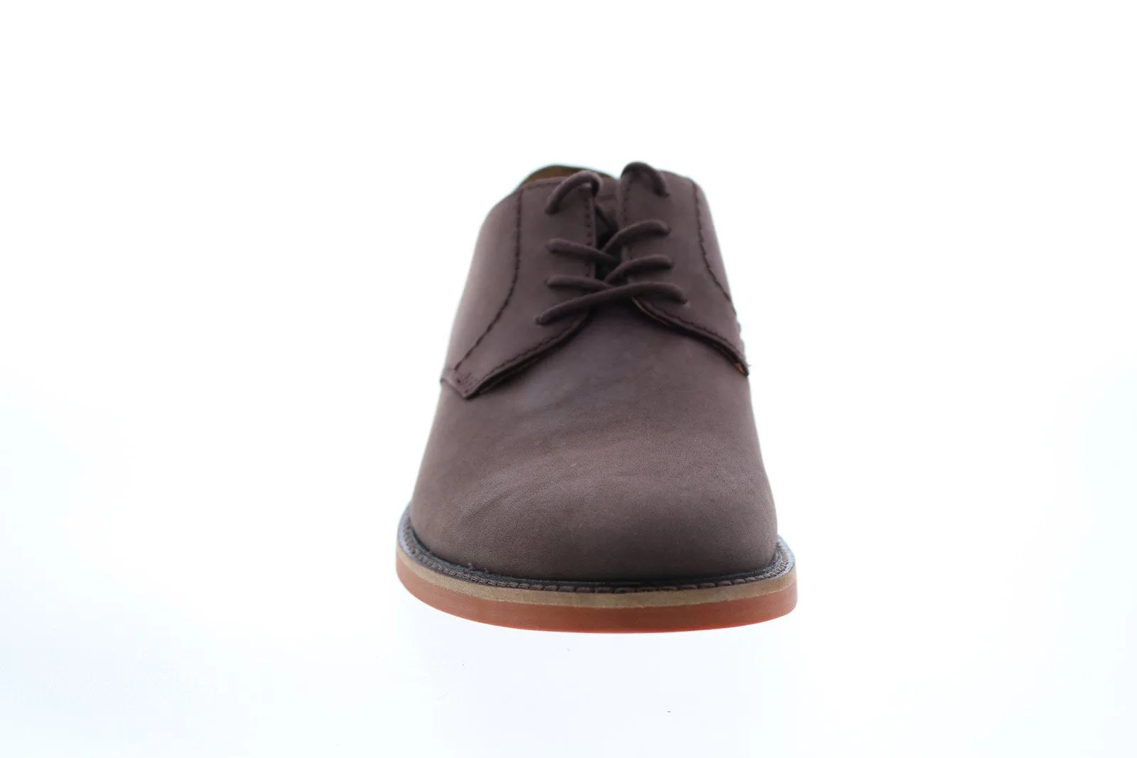 Atticus Lace Mens Brown Nubuck Plain Toe Oxfords