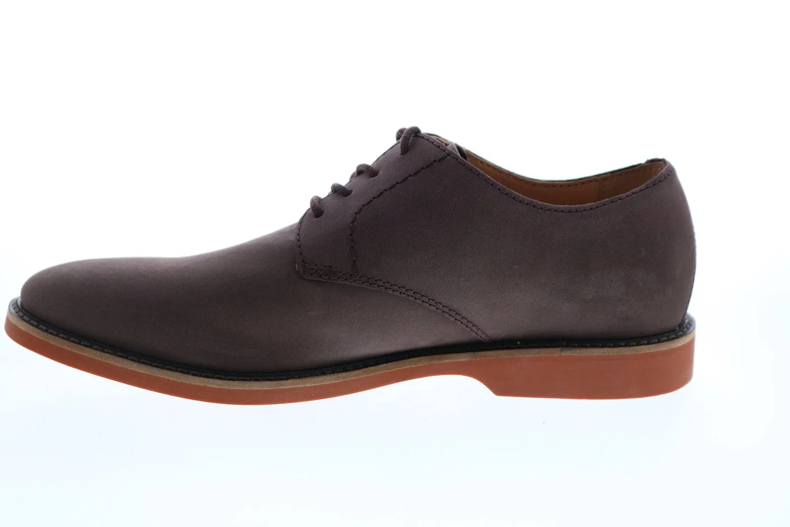 Atticus Lace Mens Brown Nubuck Plain Toe Oxfords