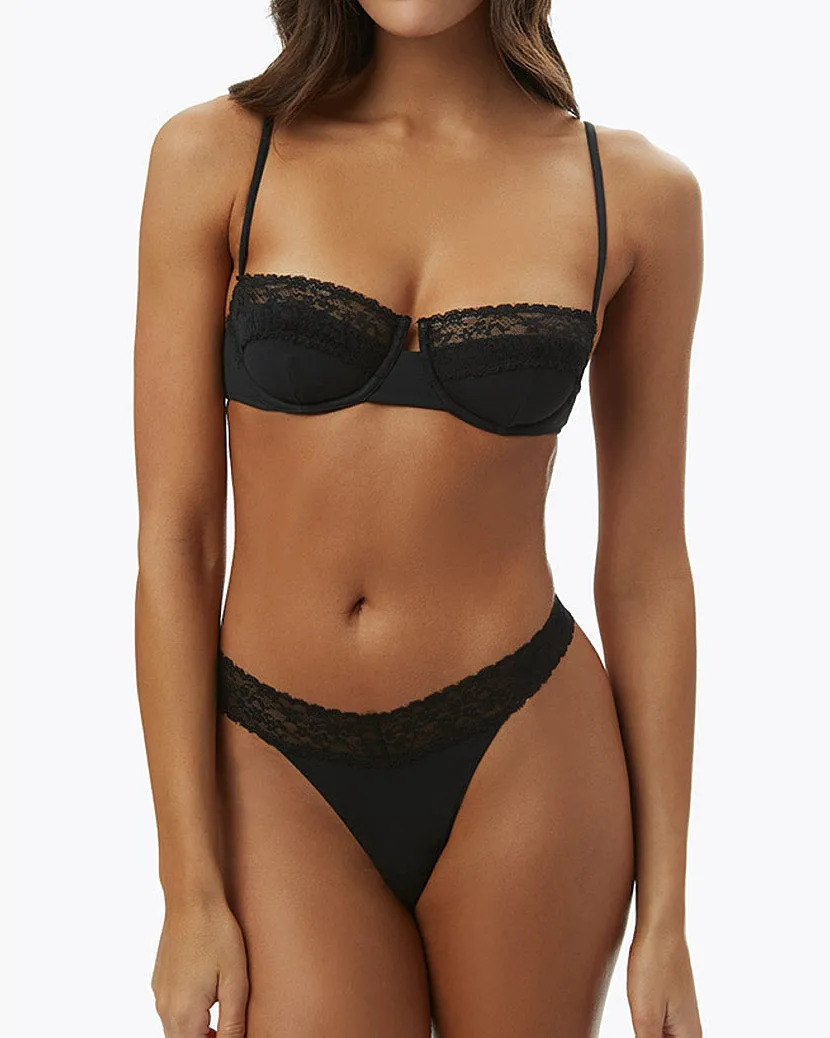 Balconette Lace Bra | Black