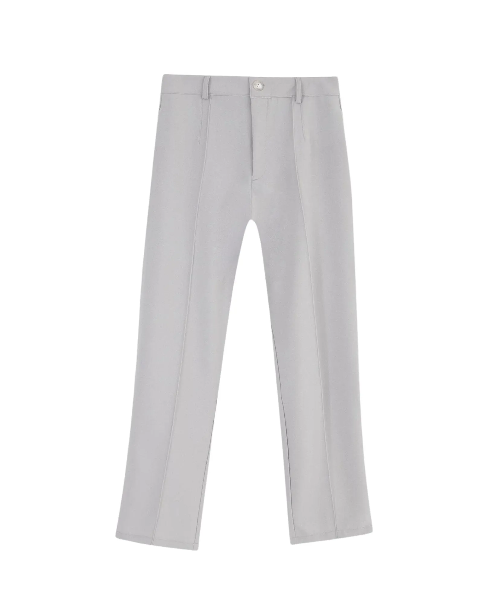 Basic Cotton Trousers - Gray