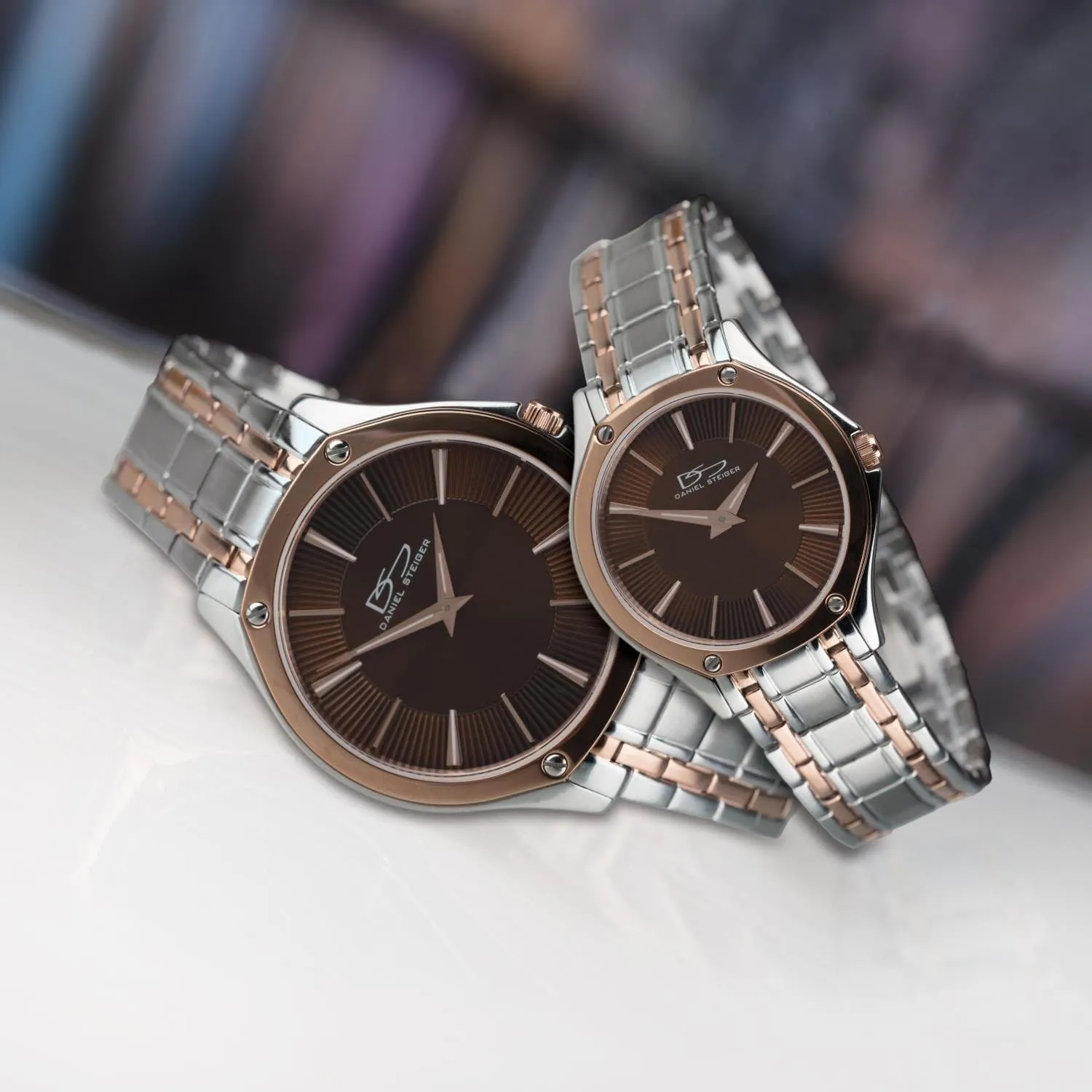 Two-Tone Brown Ladies Watch